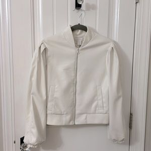 House Of Harlow 1960 Coconut Milk Vegan Luxury Leather Women’s Small Jacket NWT